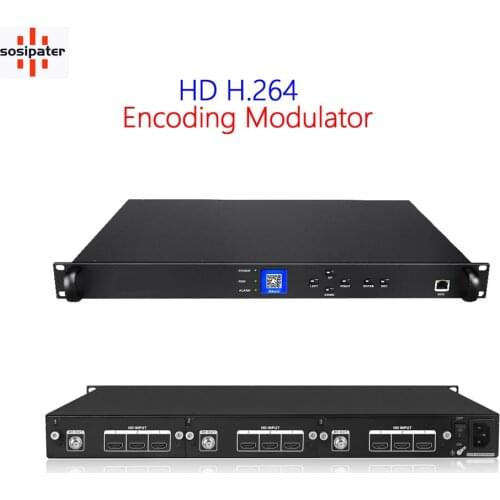 HD to ATSC modulator 9 Route HD input to 3 Ch ATSC J.83B Rf output 1U Rock 1080P mepge2 encoder modulator SKD1918