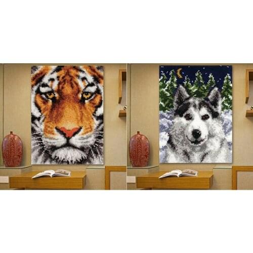 Latch Hook Rug Kits Carpet Tapestry Cushion DIY Needlework Crocheting Embroidery Kit 30 by 22 Inch