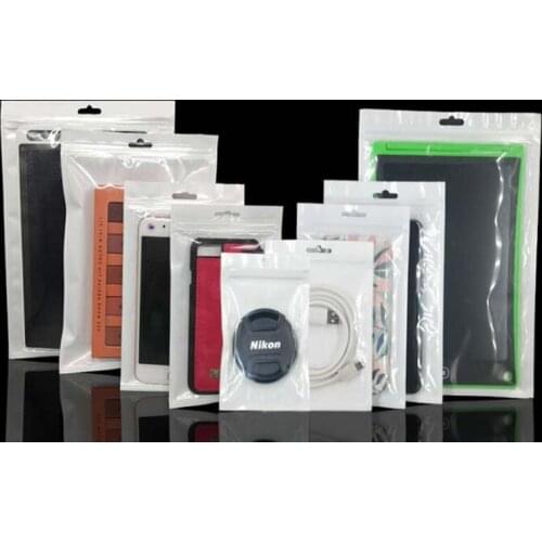 Wholesale 500pcs/Lot White Transparent Self Seal Zipper Plastic Poly Bags Clear Jewelry Zip Lock Bags Retail Packing Bags&pouch