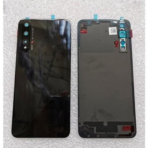 Original New For Huawei Honor 20 YAL-L21 YAL-AL00 Glass Back Battery Cover Rear Door Housing Case + Flash cover + camera lens
