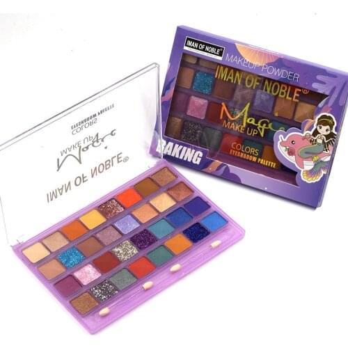 32 Colors Magic Neon Pigment Pressed Powder Shimmer Matte Glitter Eye Eyeshadow Palette