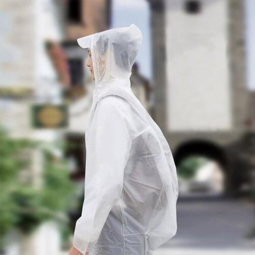 Xiaomi Pin Unisex EVA Transparent Raincoat Portable Outdoor Travel Rainwear Waterproof Camping Hooded Rain Cover