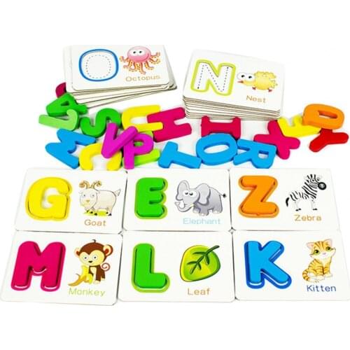 Early Educational Children Spelling Words Wooden Letter Alphabet Puzzles Early Developing intelligence Educational Toys 2021
