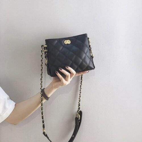 YaoKu Bag Womens 2021 New Style WOMENS Qualified Western Style Versitile Fashion Shoulder Fragrant Wind Rhombus Chain Bag