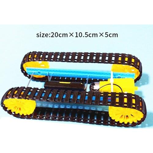 DIY Smart Tank Chassis Handmade Educational Electric Robot Robotic Car Crawler Caterpillar Vehicle DIY Assembled for Child Toy