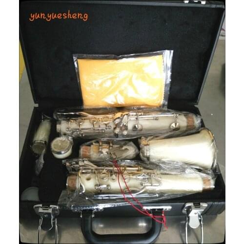 High quality milky B the clarinet, white clarinet and the perfect combination of high-grade leather box