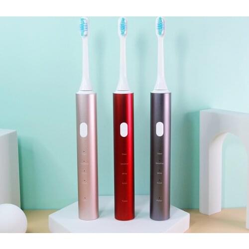 Sonic Electric Toothbrush Alloy Handle Adult Ultrasonic Automatic Toothbrush USB Rechargeable Spazzolino Elettrico Waterproof