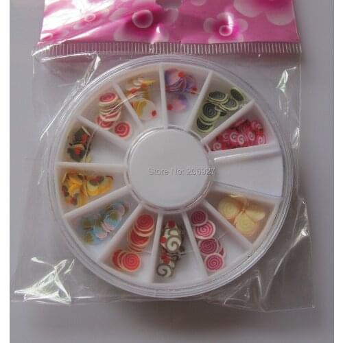 1PC 3D 12 Cake Designs of Polymer Clay Slices Decoration in wheel