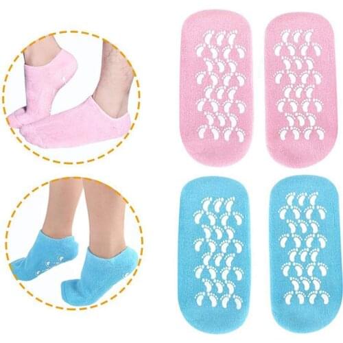 1pcs Foot Care Spa Moisturizing Gel Socks Exfoliating Dry Cracked Soft Skin Sock Pedicure Hard Heel Skin Gel Protection Socks