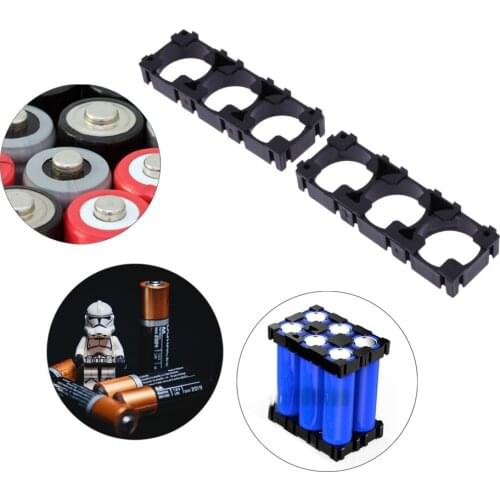 20pcs 1*3 18650 Battery Bracket Anti Vibration Safety Holder Cylindrical Bracket 22x22mm Lithium Batteries Support Stand