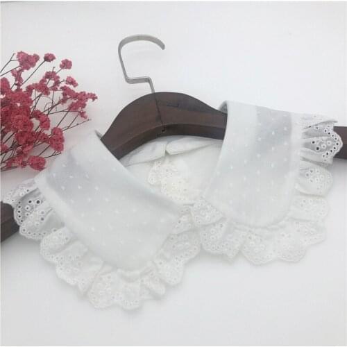 2021 Cute Doll Lapel Fake Collar for Women Detachable Shirt Collar False Blouse Collar Neckwear Girls White Nep Kraagie