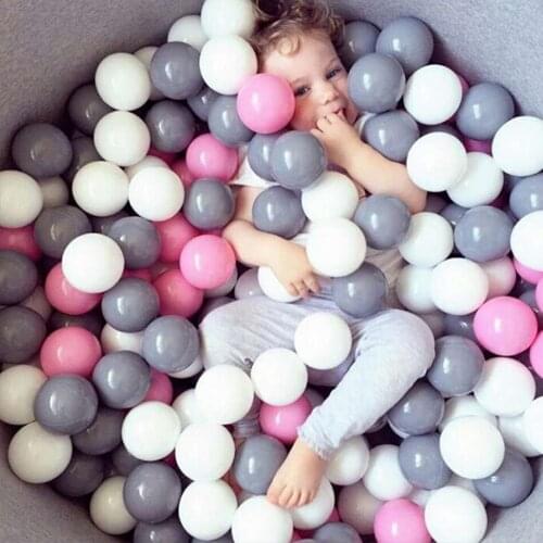 50pcs/Lot Eco-Friendly Colors Plastic Balls Water Pool Ocean Wave Ball Kids Swim Pit With Basketball Hoop Play House Outdoor Toy