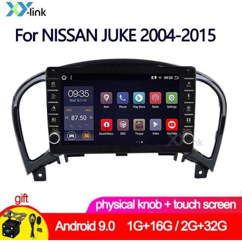 9" Android 9.0 Car radio knob touch screen For NISSAN JUKE 2004-2015 Multimedia DVD Player GPS audio stereo mic rearview camera