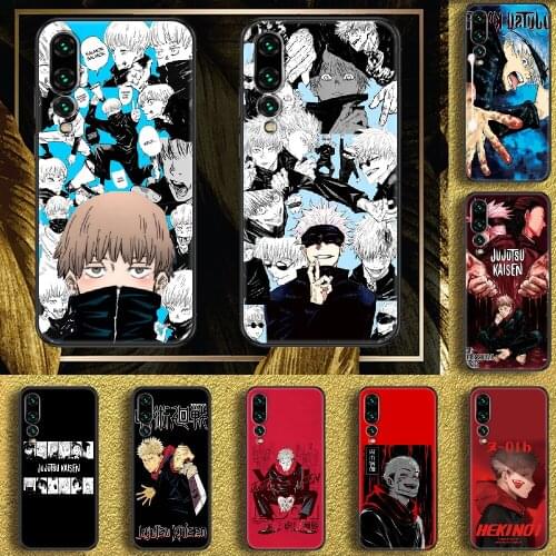 Jujutsu Kaisen Anime Phone case For Huawei P Mate P10 P20 P30 P40 10 20 Smart Z Pro Lite 2019 black tpu prime trend bumper