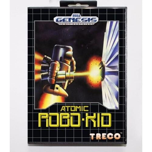 Atomic Robo Kid 16 bit MD Game Card With Retail Box For Sega Mega Drive For Genesis