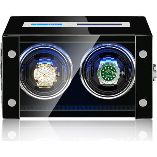 Automatic Watch Winders Box Mechanical Watch Winding Remote Control Watches Cabinet LED Light Display Rotator Motor Storage Box