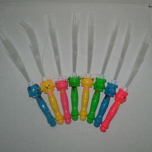 Free shipping 144pc/lot light up cartoon stick LED Flashing Light Fiber Stick Princess Wand Birthday Cheer Toy Party Favor