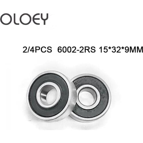 Free Shipping 2/4PCS 6002 6002rs 6002RS 6002RS 6002-2RS 6002-2rs RS Deep Groove Ball Bearings 15 x 32 x 9mm High Quality