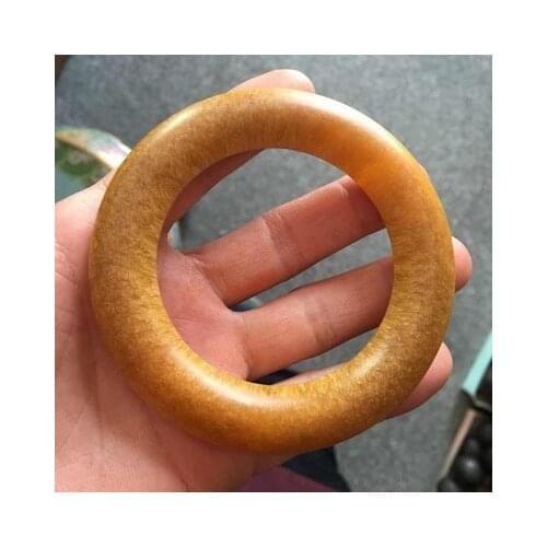 Tibet natural rare gold silk yak horn Bracelet pure hand carved genuine yak horn Bracelet