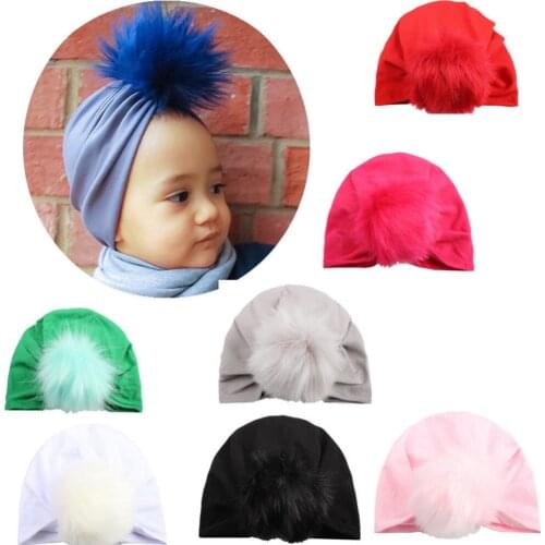 Citgeett New Gift Baby Girl Beanie Hat Bow Knot Infant Comfy Pom Cap Toddler Infant Milk Warm Autumn Spring Princess Hats