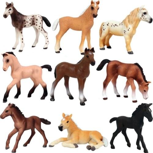 Childrens Simulation Wild Animal Pony Animal Horse Model Toy Pasture Horse Model Educational Toys For Boys Christmas Gifts New