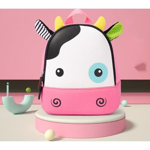 Childrens School Bag Baby Kindergarten Backpack Cartoon Animal Neoprene Backpack