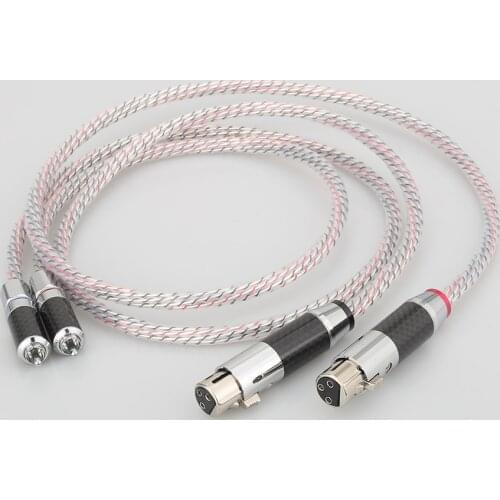 Valhalla Series RCA male TO XLR female Audio Cable With carbon fiber hifi audio Cable 1M
