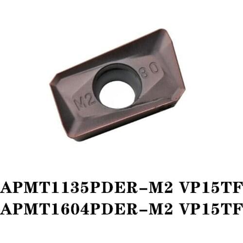 100% Original APMT APMT1135PDER M2 VP15TF APMT1604PDER M2 10pcs Carbide Insert CNC lathe Insertion APMT1135 High Quality PDER