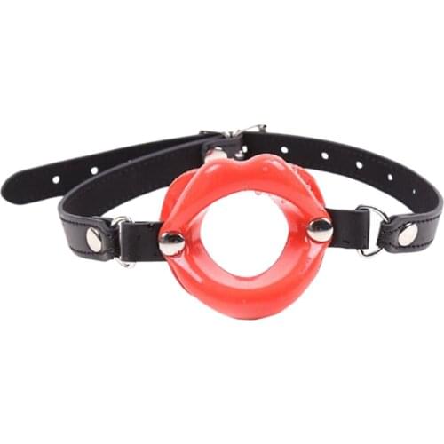 Open Mouth Gag Lip with Strap O-Ring Lip Restraint Kit Costume Toys Adults Toy for Couples Game
