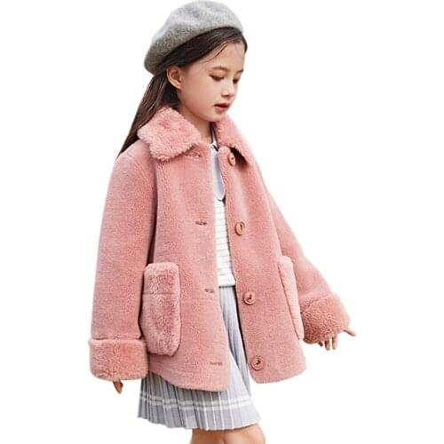 Girl coat autumn & spring high quality super soft fleece jacket 3-12 year kids outerwear