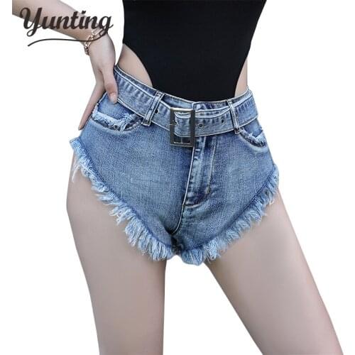 Summer Womens Sexy Booty Denim Shorts Hot Europe and America Women Beach High Waist Mini Skinny Night Club Jean pants