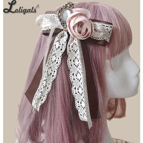 Sweet Lolita Bow Brooch/ Hair Clip with Rosette by Infanta