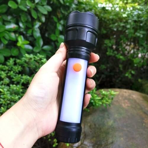 Mingray USB 3W LED Flashlight with red emergency light also camping lantern with light weight AA Battery plastic led flashlight