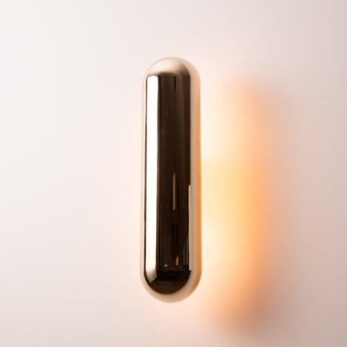 New products re-carved luxury simple metal oval wall lamp minimalist modern restaurant living room corridor wall lamp led