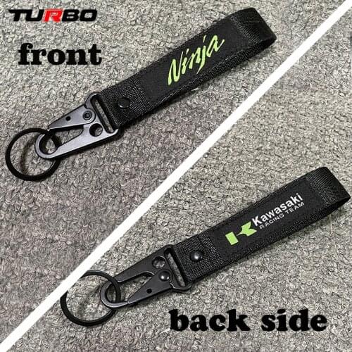 Motorcycle for Kawasaki Ninja 125 250SL 250 300 400 650 1000 ZX-6R ZX-10R ZX-14R H2 H2R Embroidery Badge Keyring Keychain ABS