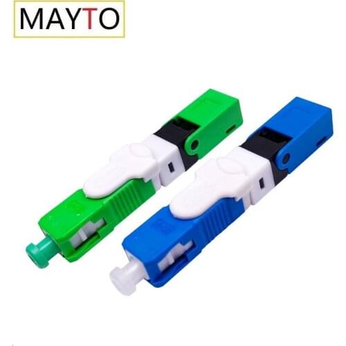 Free Shipping 50/100/200 PCS FTTH ESC250D SC APC and SC UPC Single-Mode Fiber Optic Quick Connector