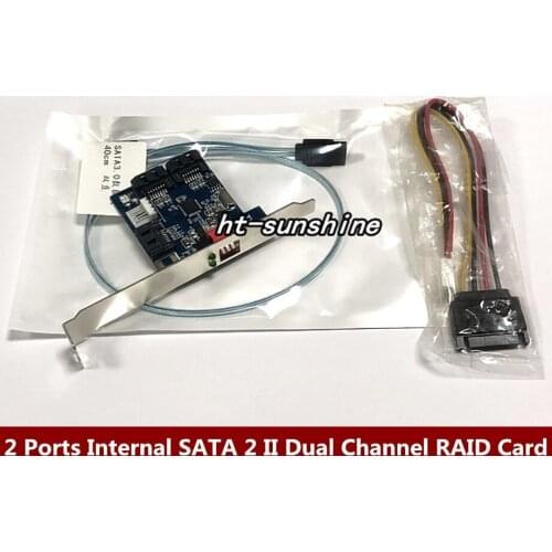RAID CARD SET 2 Ports Internal SATA 2 II Dual Channel Hard Disk Accelerator Card Raid 0/1 Card