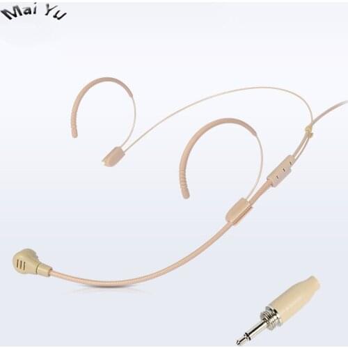 Hot Beige Microphone Condenser Wired Headset Amplifier Show Microfone for Speaker 3.5mm Screw Jack Connector Microkone