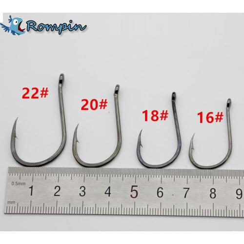 Rompin 100pcs Carbon Steel Fishing Hook big Size Sharp Barb Fishhook Pesca Jig Head Hooks Ocean Carp Fishing Tackle