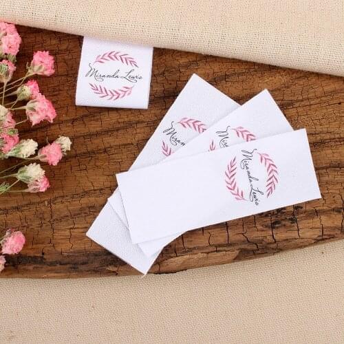 Sewing labels / custom brand labels, clothing labels, Sewing machine, fabric 100% cotton, Logo or Text (MD2038)