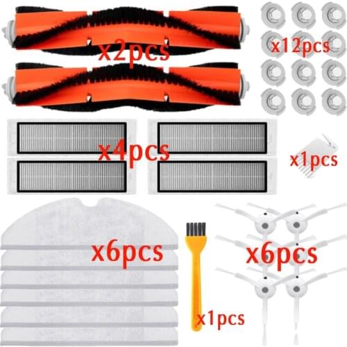 Mopping Cloth Hepa filter Side Brush Roll Brush Suitable for Xiaomi Roborock Robot S50 S51 Vacuum Cleaner Spare Parts Kits