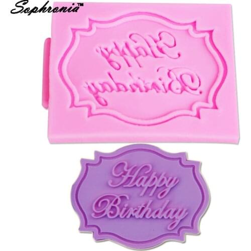 Sophronia M181 Happy Birthday 1pcs Shape UV Resin Jewelry Silicone Mold Expoxy Mold Jewelry Making DIY Craft