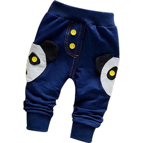 2016 new Spring Autumn Cartoon stickers cloth cotton good quality baby pants baby boy/girls pants 0-2 year children Harem pants