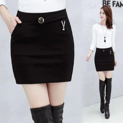 Autumn and Winter Women OL Skirts Stretch One-step Ladies Skirt Work Women Bodycon Skirts