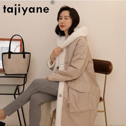 Jackets and Coats Women 2021 Winter Real Fur Coat Woman Natural Mink Fur Jacket Female Hooded Parkas Mujer Parkas TN530