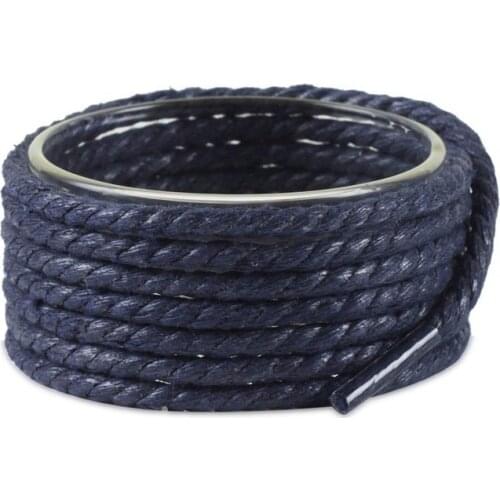 1 Pair Round Shoe laces Leather Waxed Shoelaces Outdoor Leisure Martin boots Shoelace Adult Unisex Shoe lace 60/90/120/150CM