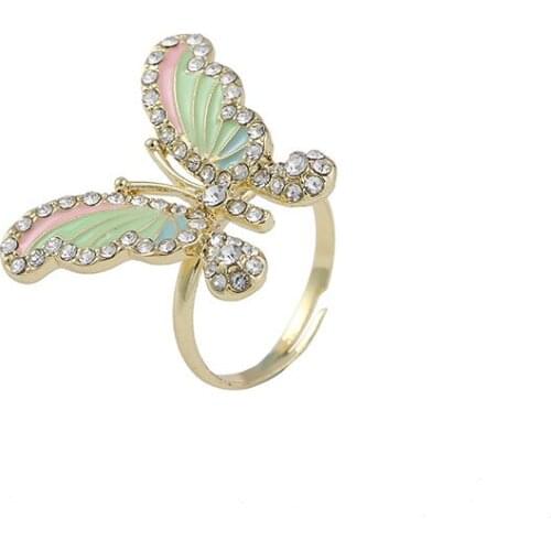10 pcs /lot high fashion jewelry accessories metal enamel epoxy butterfly ring