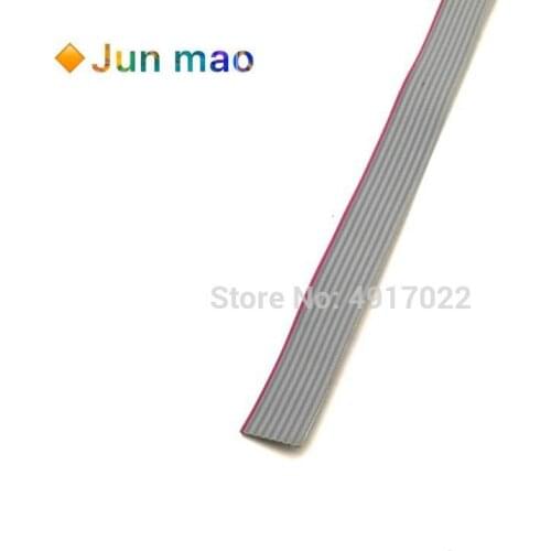 2m/lot 1.27mm Spacing Pitch 10P Grey Gray Flat Ribbon Cable Wire Connector AWG28 300V Insulation: 9mils 10 Way FC Crimping Head