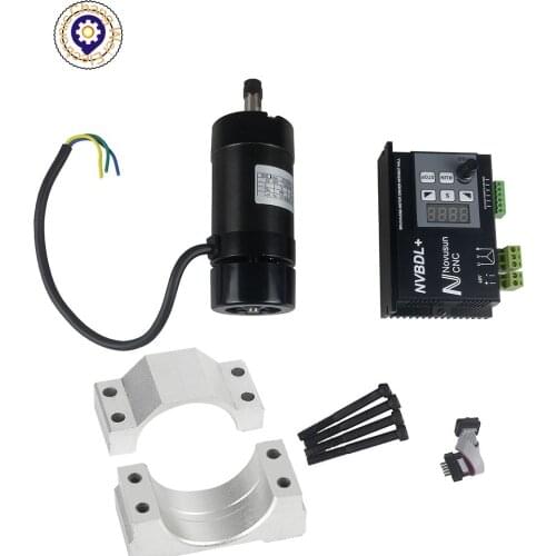 3-piece set 400w 12000R ER8 Brushless Spindle Motor+48V Brushless spindle driver+55MM Clamp Bracket with Screws