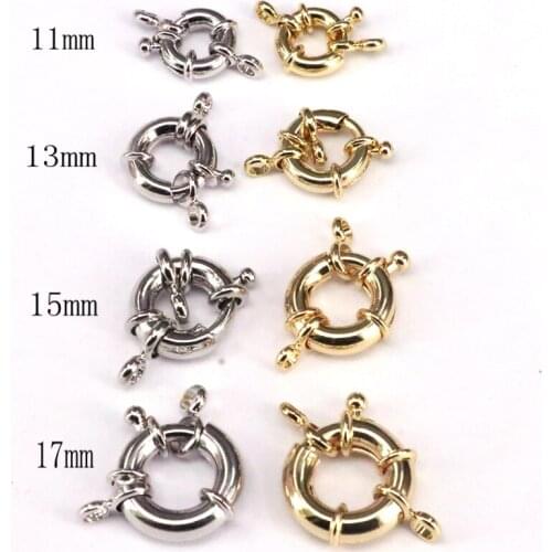 30Pcs Hot Copper Spring Ring Clasp With Open Jump Ring Accessories For Jewelry DIY Findings Components